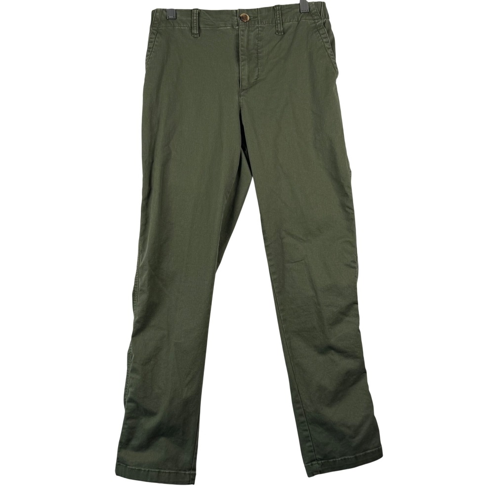 Old Navy Small OGC Easy Chino Pants Green‎ Alpine Tundra Elastic Waist Utility